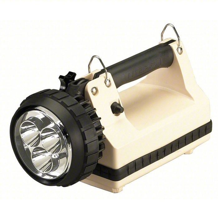 Industrial Lantern: Rechargeable, 540 lm Max Brightness, 7 hr Run Time at Max Brightness, Beige