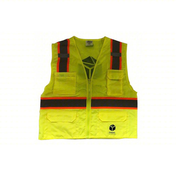 Safety Vest,Lime,Class II,L,Logo MEAR