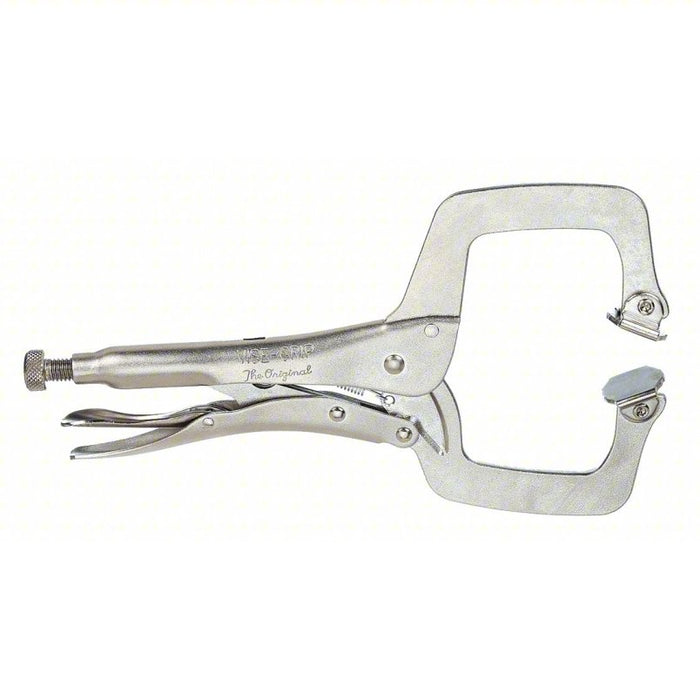 Locking C-Clamp: 3 3/8 in Max. Opening, 2 5/8 in Throat Dp, 11 in Nominal Clamp Size