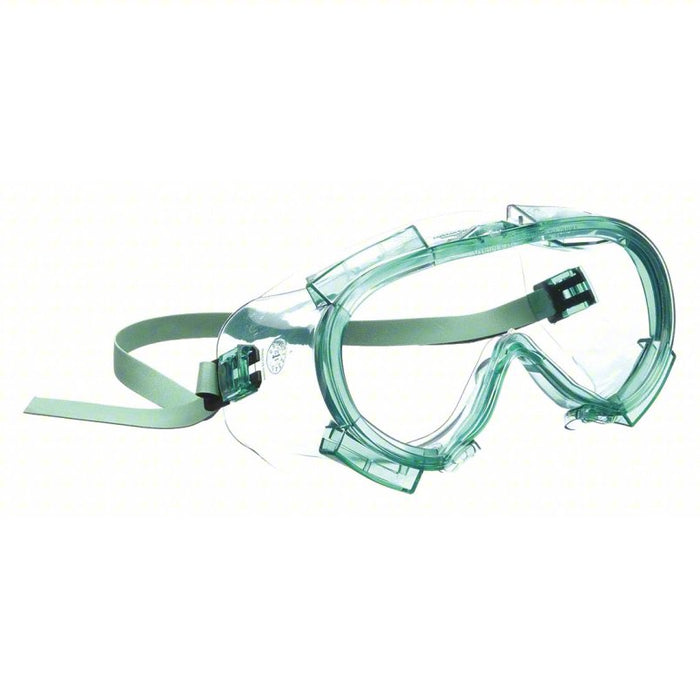Safety Goggle: Anti-Fog /Anti-Scratch, ANSI Dust/Splash Rating D3, Indirect, Green
