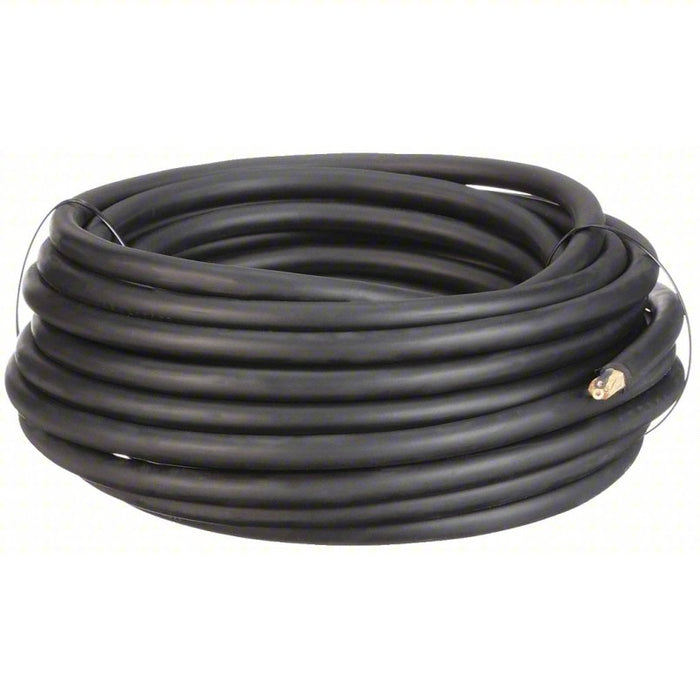 Portable Cord: 2 Conductors, 14 AWG Wire Size, Rubber, Black, 100 ft Lg, 600 V Volt, SOOW