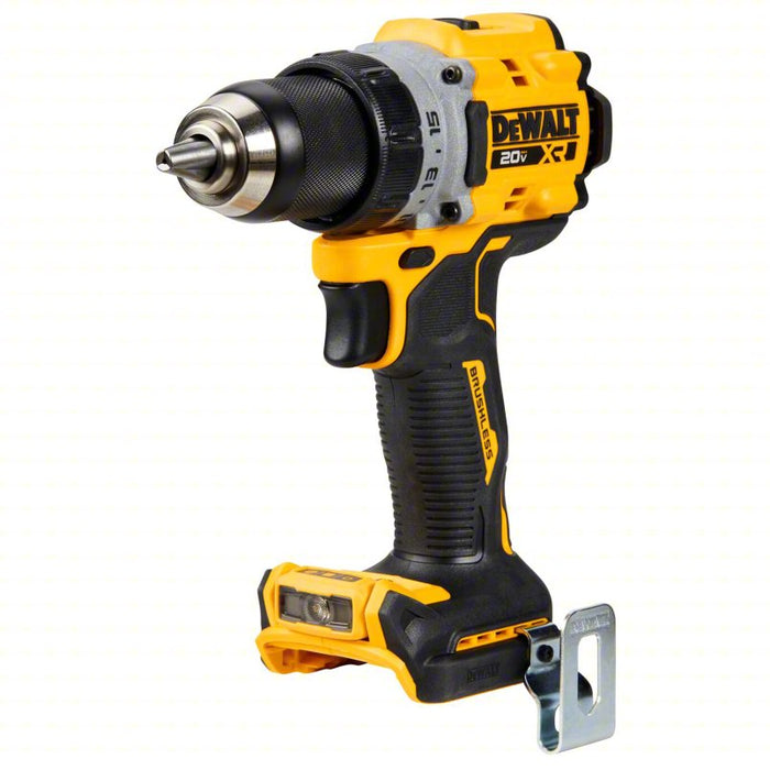 Cordless Drill/Driver: 20V DC, Compact, 1/2 in Chuck, 2,000 RPM Max., Brushless Motor
