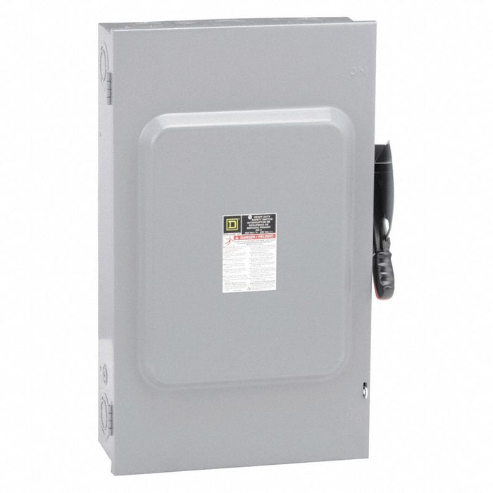 Safety Switch: 200 A Amps AC, 125 HP @ 600V AC, 1, 3 Poles, 4 Wires, Fusible