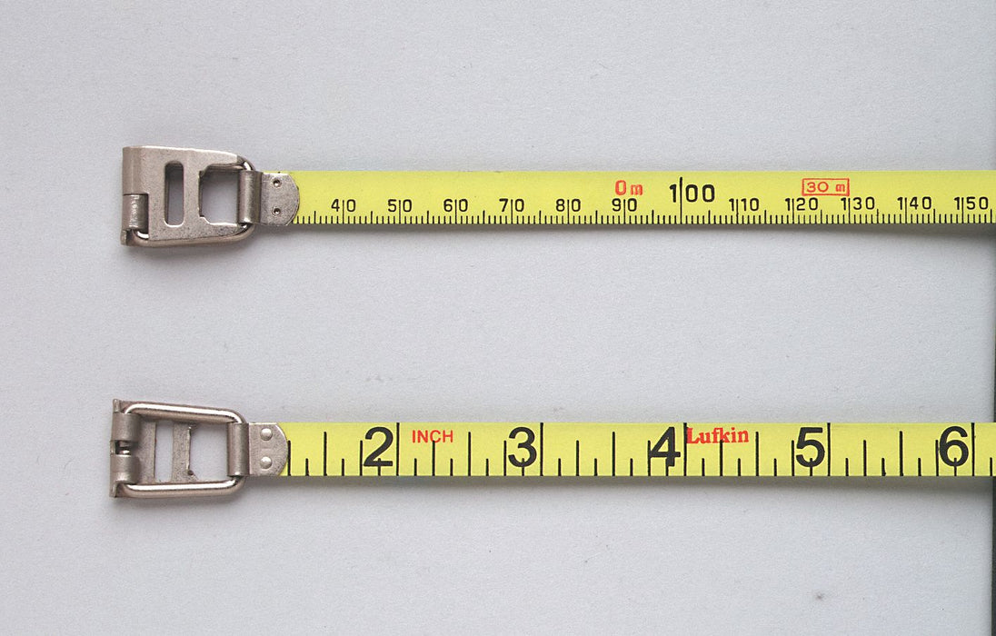 Long Tape Measure: HW226, SAE, 1/8 in, Nonmagnetic Single Hook Tip, 3/8 in Blade Wd