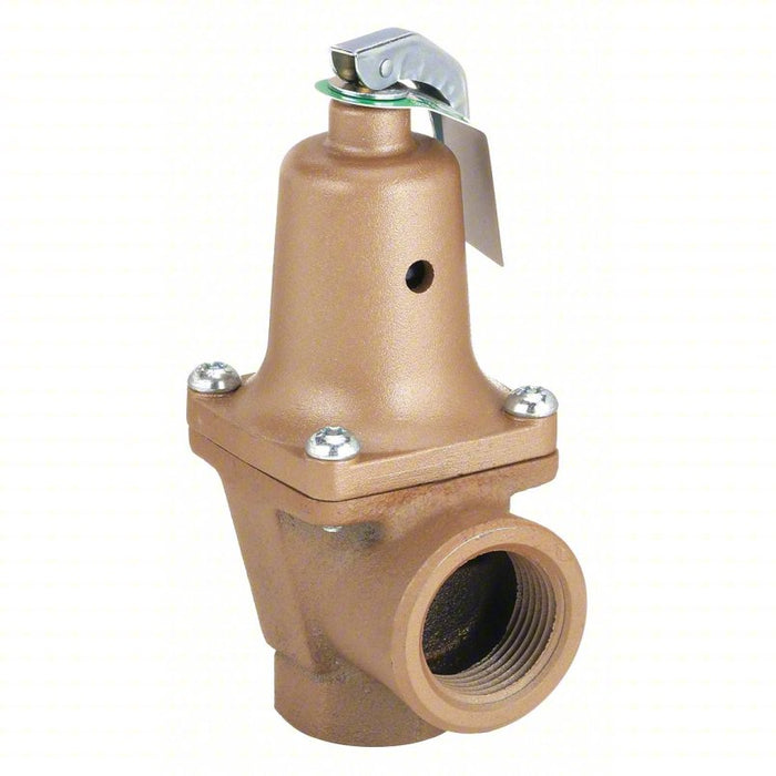 Safety Relief Valve: Iron, FNPT, FNPT, 2 in Inlet Size, 2 1/2 in Outlet Size, 30 to 75 psi