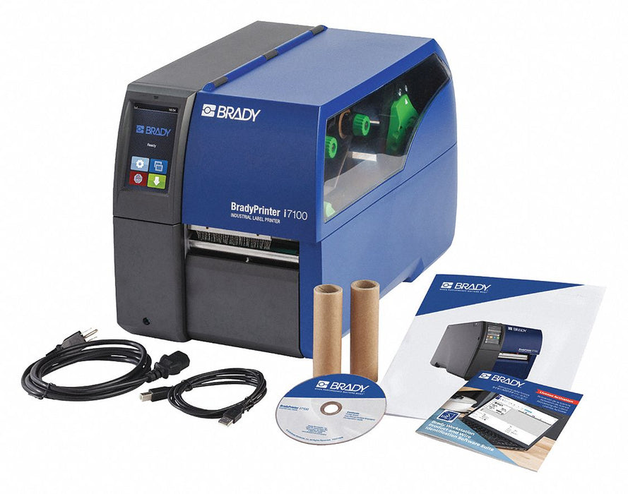 Desktop Label Printer Kit: PC Connected, Single Color, Direct Thermal/Thermal Transfer, Auto Cutter