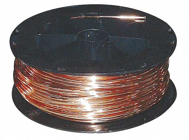 Bare Copper Grounding Wire: Bare Copper Grounding Wire, 0.2 in Nominal Outside Dia., Solid