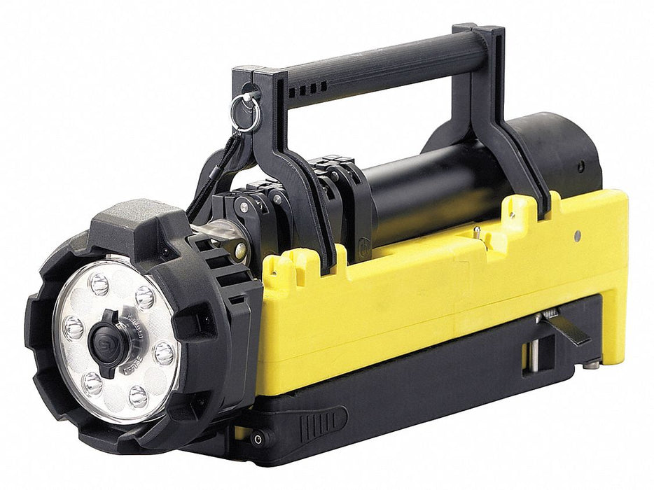 Industrial Lantern: Rechargeable, 5,300 lm Max Brightness, 4 hr Run Time at Max Brightness, Yellow
