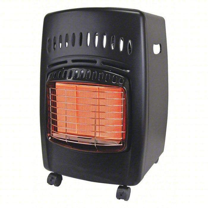 Portable Gas Floor Heater: 18,000 BtuH Heating Capacity Output, 600 sq ft Heating Area