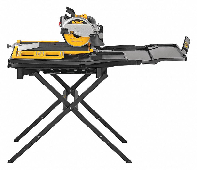 Tile Saw: Wet, 3 3/8 in Max. Cutting Dp, 15 A Current, 120V AC, 10 in Blade Dia.