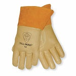 Welding Gloves: Straight Thumb, Straight Cuff, Premium, Tan Pigskin, Tillman 42, XL Glove Size, 1 PR