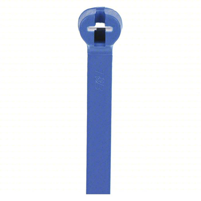 Cable Tie: 14 in Nominal Lg, 3 1/2 in Nominal Max. Bundle Dia., 0.27 in Wd, Blue, 50 PK