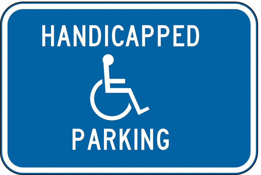 D9646 Handicapped Parking Sign 12 x 18