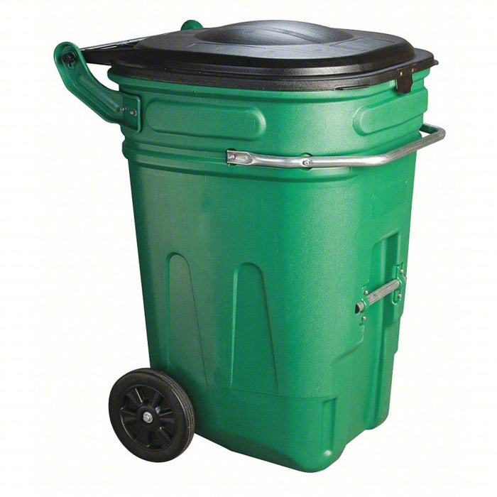 Industrial Spill Cart: Green, 95 gal Capacity, 26 in Wd/Dia, 30 in Dp, 44 in Ht