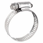 Worm Gear Hose Clamp: 301 Stainless Steel, Perforated Band, 3/4 in – 2 3/4 in Clamping Dia, 10 PK