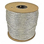 Rope: 1/2 in Rope Dia, White, 600 ft Rope Lg, 630 lb Working Load Limit, Twisted