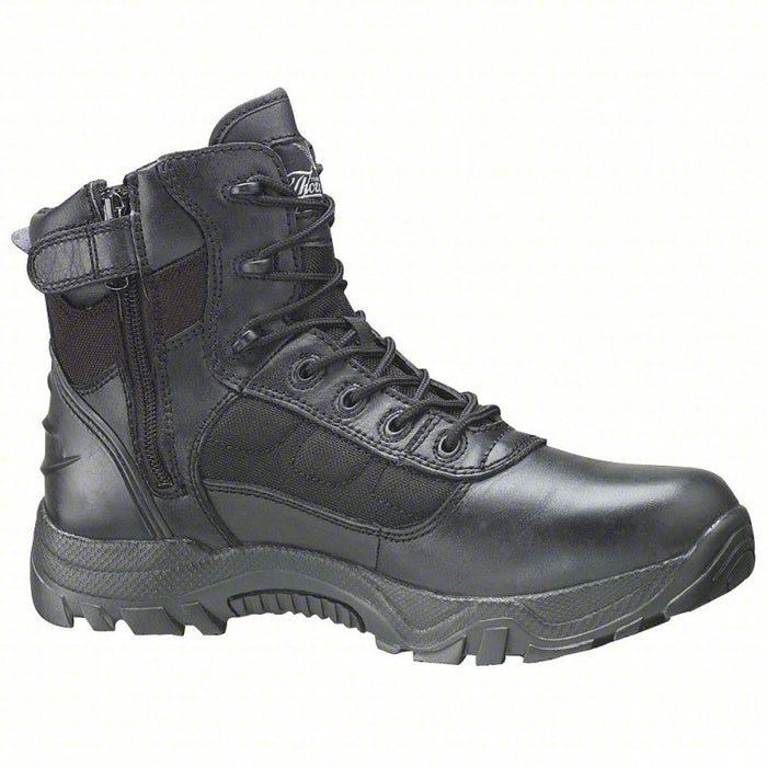 Work Boot: W, 8, 6 in Work Boot Footwear, Unisex, Black, 1 PR