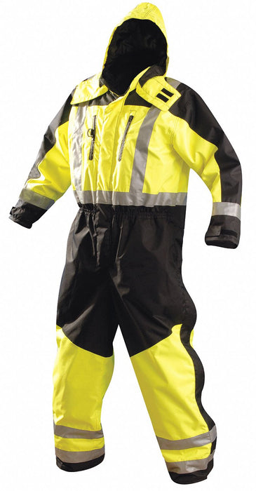 Cold Weather Coverall Rainsuit: ANSI Class 3, L ( 46 in x 50 in ), -38 to 30° F, U