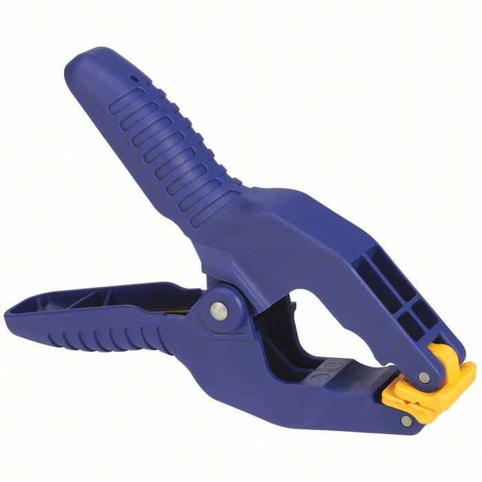 Spring Clamp: Non Marring Jaw Tip, Rubber, 2 in Max Jaw Opening, 2 in Throat Dp