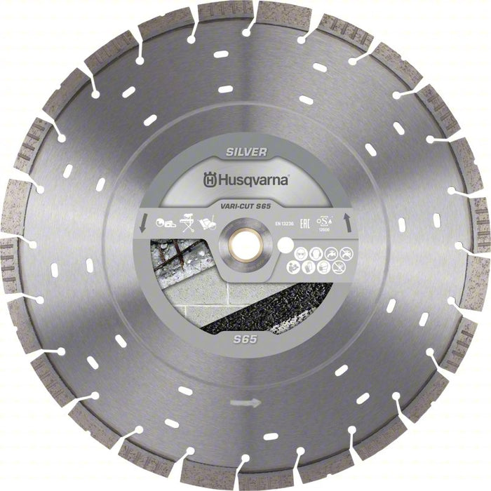 Diamond Saw Blade: 18 in Blade Dia., 1 in Arbor Size, Wet/Dry, For Flat Saws, Better