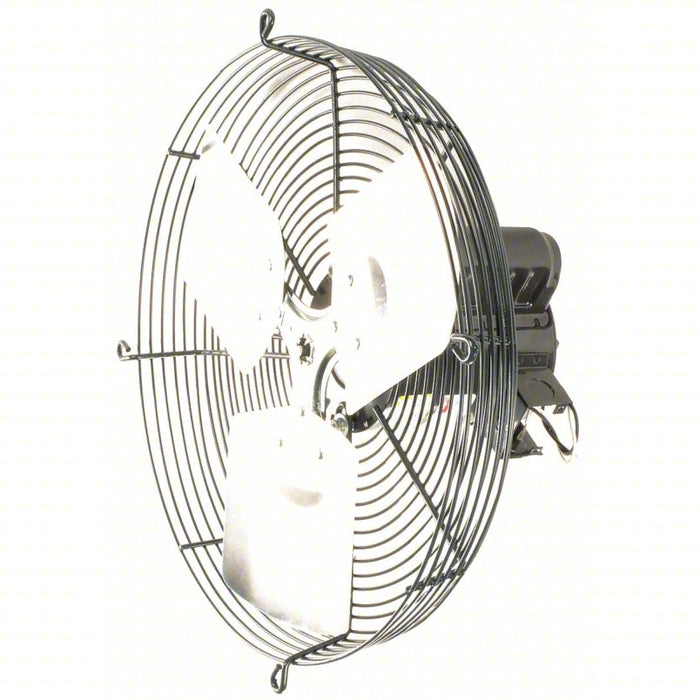 Guard-Mounted Exhaust Fan: 16 in Blade, 1/20 hp, Totally Enclosed Air Over, 1,280 cfm