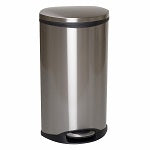 Trash Can Oval 13 gal Silver