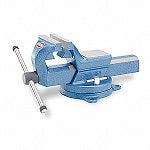 Combination Vise: Heavy Duty, Uncovered, 6 in Jaw Face Wd, 6 1/4 in Max Jaw Opening, Serrated