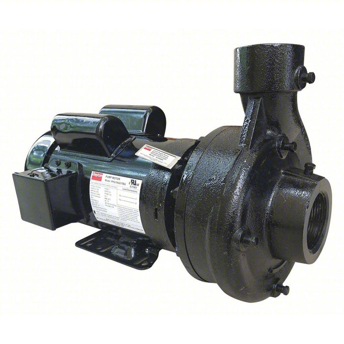 Centrifugal Pump: 3 hp, 230V AC, 87 ft Max Head, 2 1/2 in , 2 in Intake and Disch