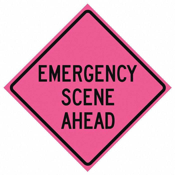 Emergency Scene Ahead Sign 48 x48