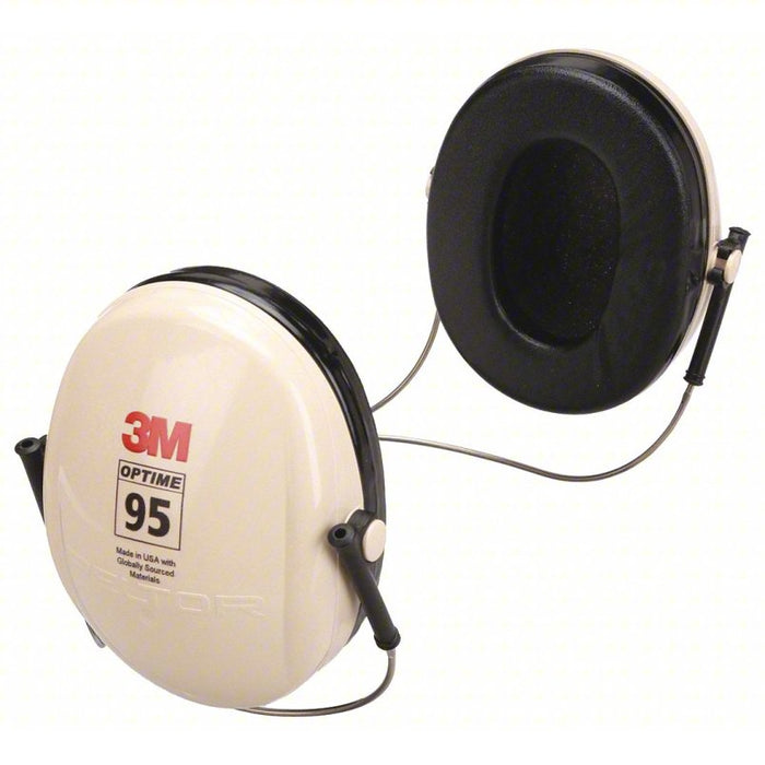 Ear Muffs: Behind-the-Neck Earmuff, 21 dB NRR, Foldable, Foam/Polyurethane/PVC, Beige