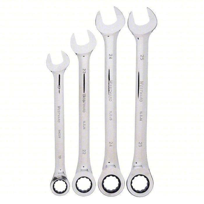 Combination Wrench Set, Alloy Steel, Chrome