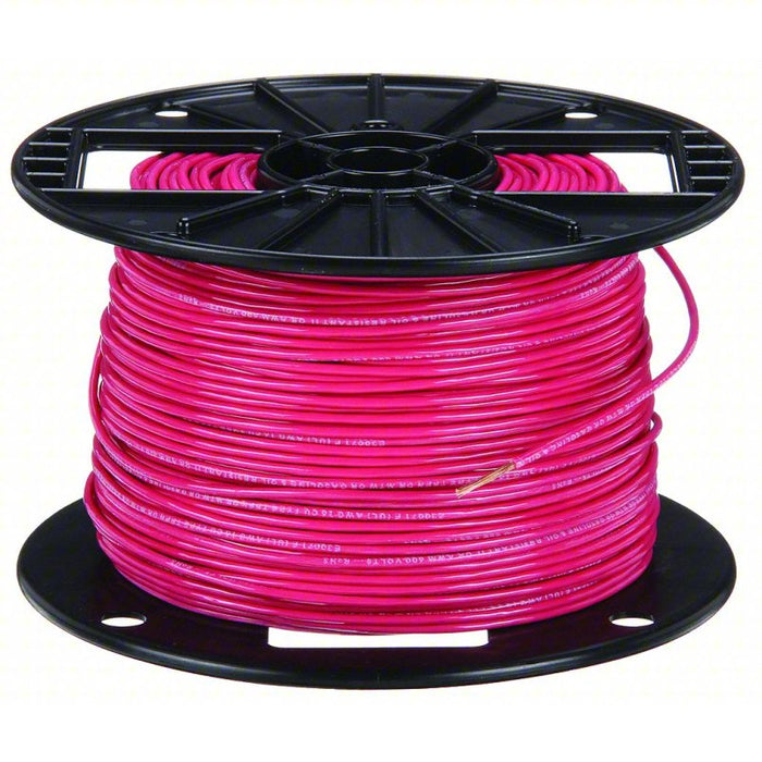 Fixture Wire: 16 AWG Wire Size, 1 Conductors, 500 ft Lg, TFFN