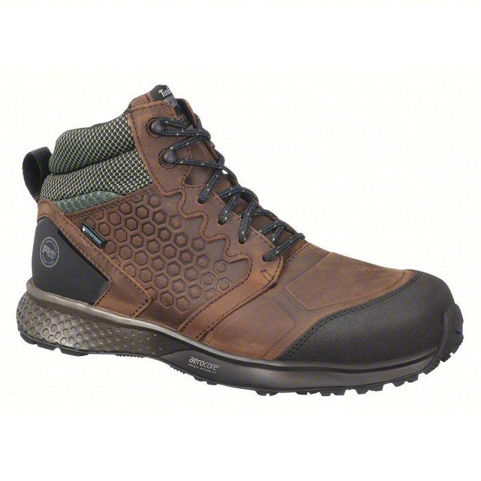 Work Boot: W, 13, 6 in Work Boot Footwear, Men's, Brown, Composite, 1 PR