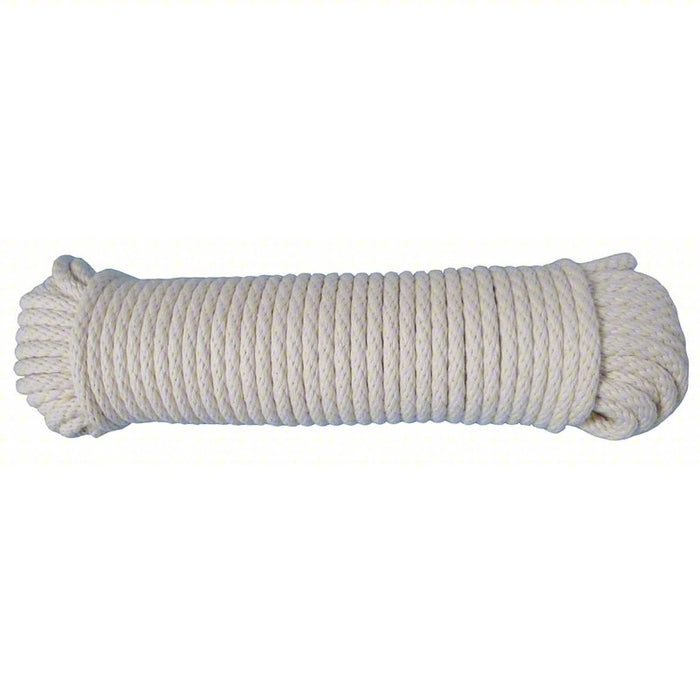Weep Cord: 3/8 in Rope Dia, Natural, 100 ft Rope Lg, 60 lb Working Load Limit, Solid Braid