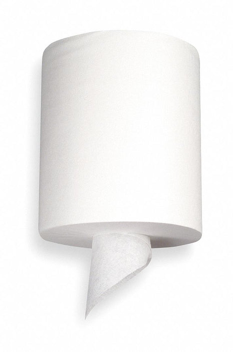 Paper Towel Roll: White, 8 in Roll Wd, 186 ft Roll Lg, 14 3/4 in Sheet Lg, 6 PK