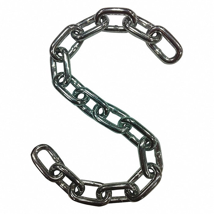 Chain: Q235 Steel, 5/0 Trade Size, 880 lb Working Load Limit, Galvanized, 100 ft Lg