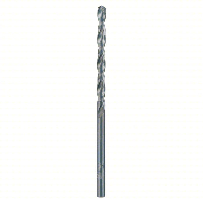 Hex Shank Drill Bit: 1/8 in Drill Bit Size, 1 5/8 in Flute Lg, 2 3/4 in Overall Lg, 2 PK