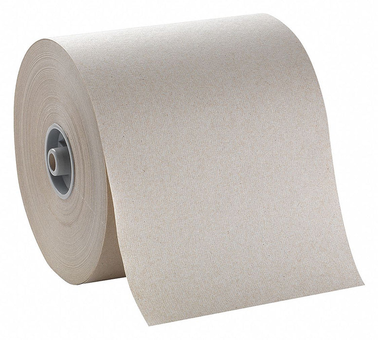TOUGH GUY Paper Towel Roll, Continuous, Brown, PK6