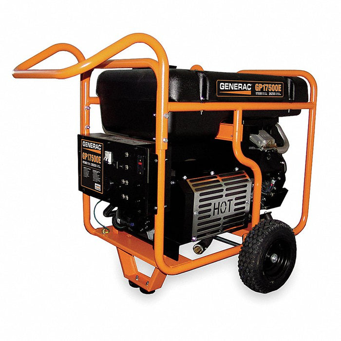 Portable Generator: Gasoline, 17,500 W, 26,250 W, 120/240V AC, 145.8/72.9, Electric, 10.0 hr