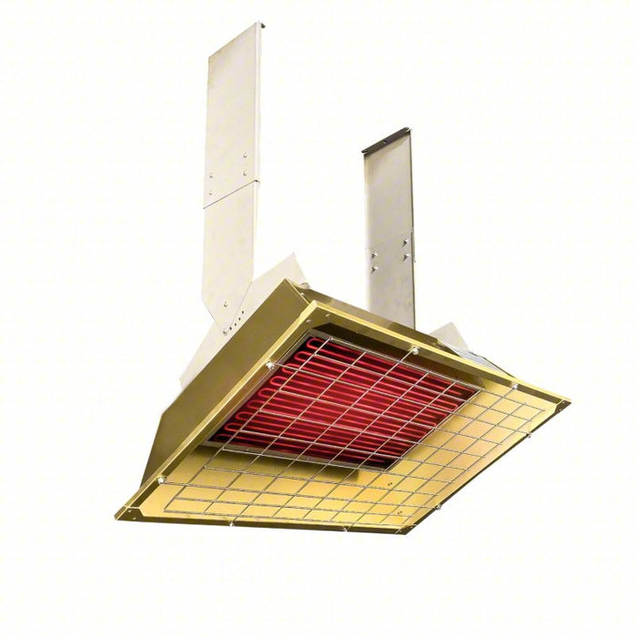 Infrared Overhead Electric Heater: 4300 W Watt Output, 240 V AC, 1 or 3-Phase, Hardwired