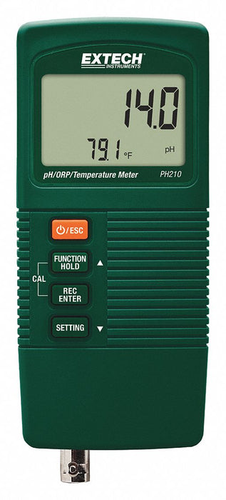 EXTECH pH Meter,  0 to 14 pH Range,  -1999 to 1999mV ORP Ran