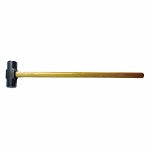 Standard Sledge Hammer: Steel, Wood Handle, 12 lb Head Wt, 2 1/4 in Dia, 36 in Overall Lg