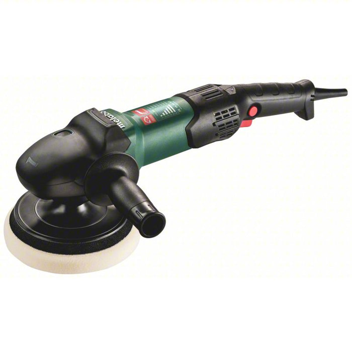 Corded Polisher: Rotary, 7 in Compatible, Hook and Loop, Variable Speed, 220 V
