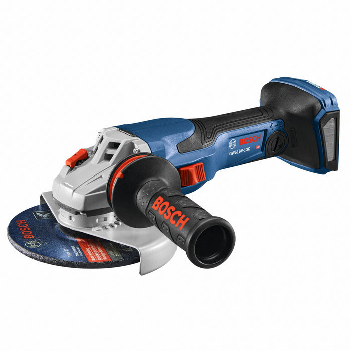 Angle Grinder: 5 in_6 in Wheel Dia, Slide, with Lock-On, Brushless Motor, (1) Bare Tool, 18V DC