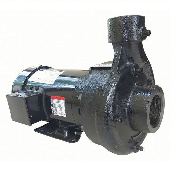 Centrifugal Pump: 2 hp, 208-240/480V AC, 50 ft Max Head, 2 in , 1 1/2 in Intake and Disch