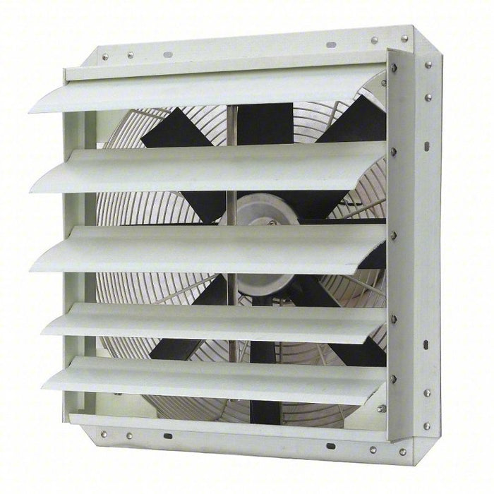 Exhaust Fan: 18 in Blade, 1 Speed, 1/4 hp, Totally Enclosed Air Over, 2,616 cfm, 115V AC, 1 ph