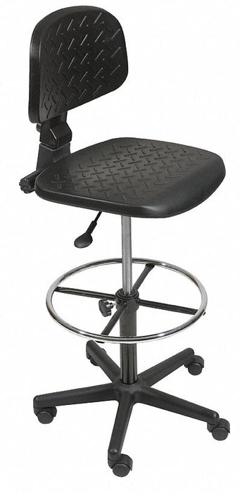 Drafting Chair Poly Black 22-32 Seat Ht