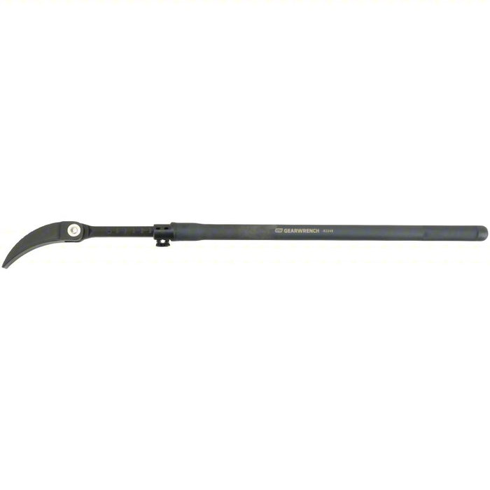 Extendable Indexable Pry Bar: Wedge End, 33 in Overall Lg, 13/16 in Bar Wd, 4 in End Wd, T No